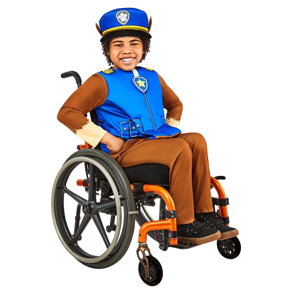 Rubies Paw Patrol Chase Adaptive Wheelchair Friendly Costume 3T-4T Nickelodeon